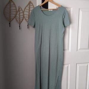 Sage Ribbed Dress (Maternity)